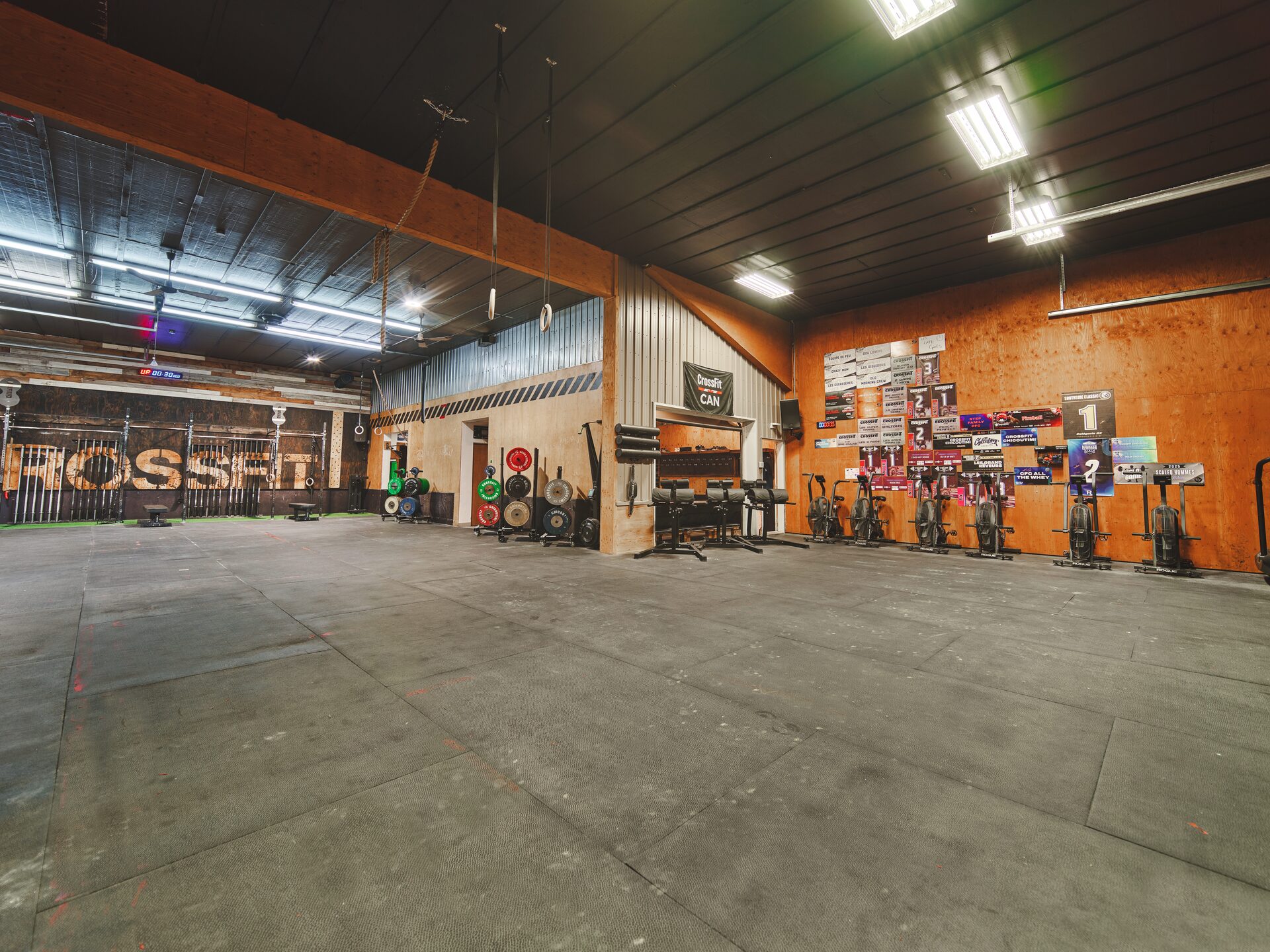 Vue panoramique du gym
